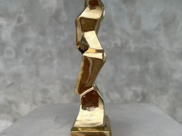 Cubist Lady - Polished Bronze