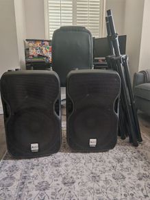Alto TS115 Active PA Speakers + Stands
