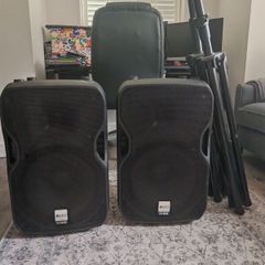 Alto TS115 Active PA Speakers + Stands