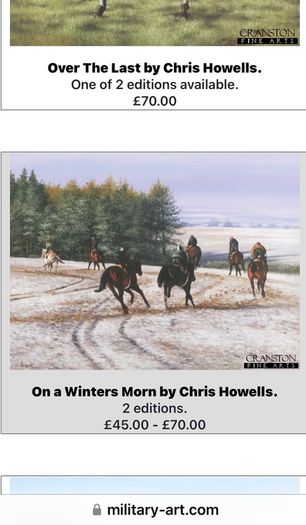 RACING PRINTS limited edition signed by Chris Howell ( on Board ready for framing)