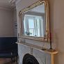 Large Ornate Gold Fireplace Mirror Vintage Style 130cm Image 5