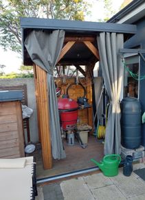 Wooden BBQ shelter