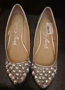 Next Silver Flat Pumps