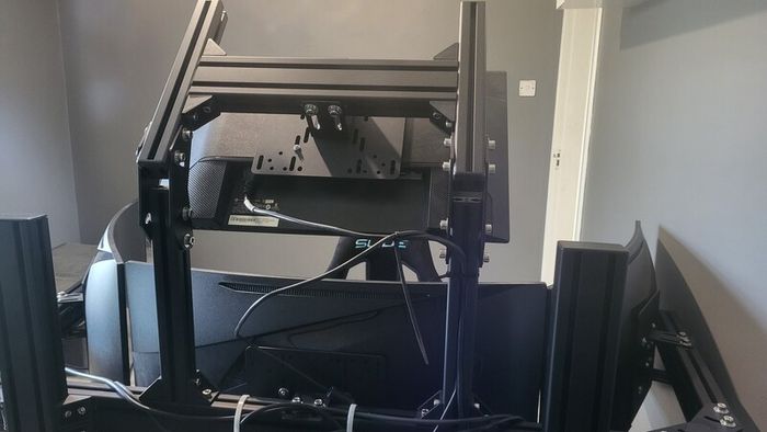 4th monitor stand for triple screen setup sim rig
