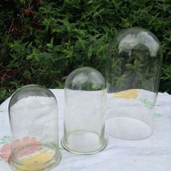 3 X Victorian Glass Domes