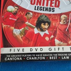 Manchester United Legends Five DVD Gift Tin Set, best law Charlton, cantona giggs