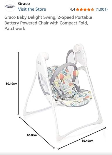 FREE: Graco Baby Delight Compact Baby Swing (Untested - Not Sure If Working)