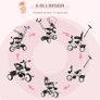 6 in 1 Baby Tricycle Toddler Stroller Pedal Tricycle w/ Reversible Seat Adjustable Removable Handle Canopy Handrail Belt Storage Footrest Clutch for 1-5 Years Old Pink MULTIPLE COLOURS AVAILABLE (FREE POSTAGE) Image 6