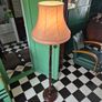 Floorlamp Retro Vintage 20th  Midcentury Floorlamp with pink silk shade Image 5