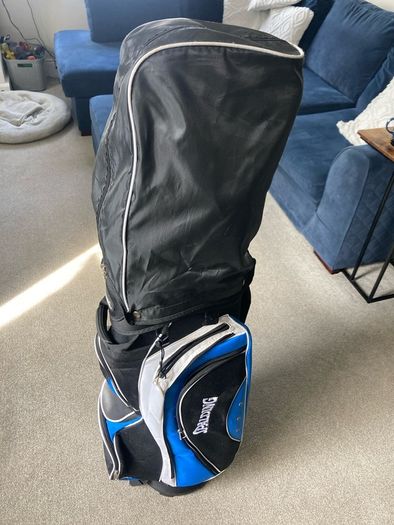 Spalding golf clubs and bag
