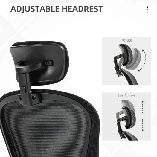 Office Chair Multi Adjustable with Lumbar Support, Headrest