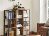 3 Tier Bookcase Shelving Unit with 9 Compartments for Living Room Bedroom Study Kitchen 30 x 100 x 103.1 cm
