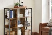 3 Tier Bookcase Shelving Unit with 9 Compartments for Living Room Bedroom Study Kitchen 30 x 100 x 103.1 cm