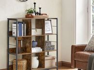main image for ad 3 Tier Bookcase Shelving Unit with 9 Compartments for Living Room Bedroom Study Kitchen 30 x 100 x 103.1 cm