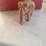 hand carved wood animal elephant vintage carved figurine African animal elephant large carved statue elephant Image 6