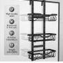 3 tier black over door Shower Caddy Organiser Image 5