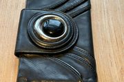 Vintage Mimco Womens Black and Silver Leather Wallet