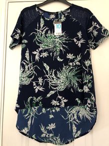 Navy Floral Top BNWT