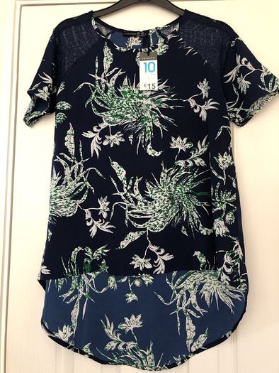 Navy Floral Top BNWT