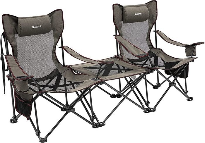 Camping Chairs Folding Reclining Portable Chair with Cup Holder Detachable Side Table and Carry Bag (FREE SHIPPING)