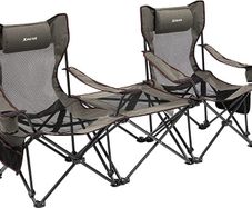 Camping Chairs Folding Reclining Portable Chair with Cup Holder Detachable Side Table and Carry Bag (FREE SHIPPING)