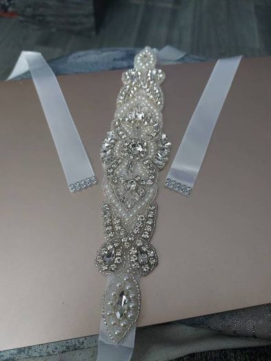 Bridal Crystal and Pearl Sash