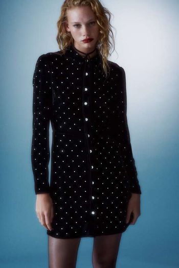 Zara Shimmery Velvet Dress