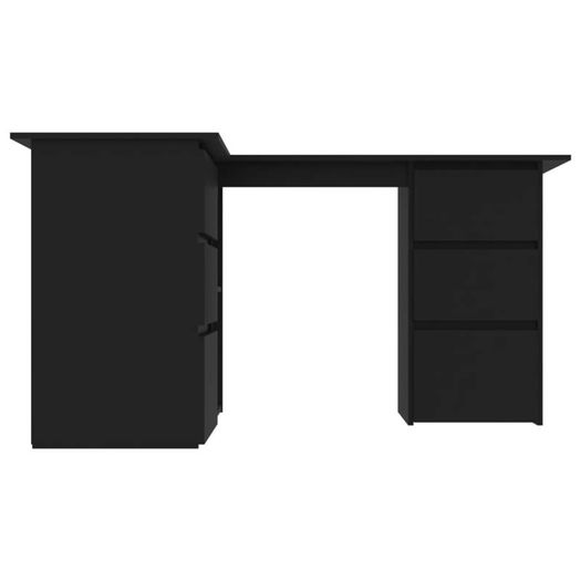 Corner Desk Black 145x100x76 cm Chipboard