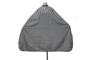 Professional Cape Barbers Gown Hair Cutting Apron - BLACK / WHITE Stripes