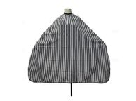 main image for ad Professional Cape Barbers Gown Hair Cutting Apron - BLACK / WHITE Stripes