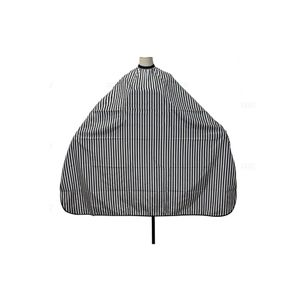 Professional Cape Barbers Gown Hair Cutting Apron - BLACK / WHITE Stripes with WAHL Logo