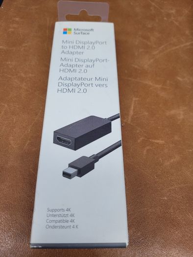 New Genuine Microsoft 1819 Surface Mini DisplayPort to HDMI 2.0 4K Adapter Cable