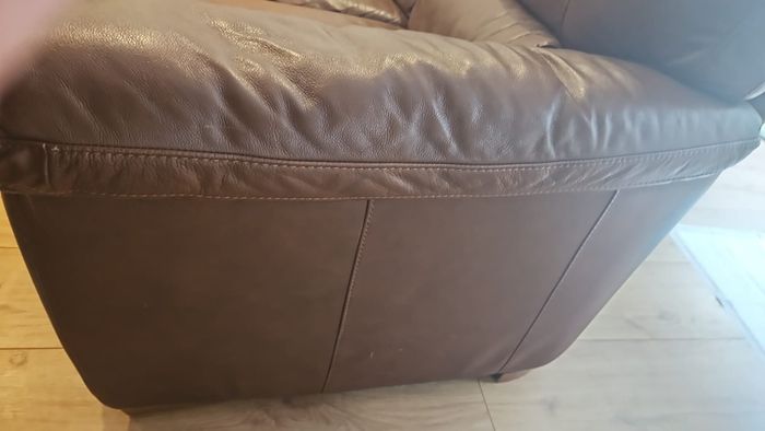 Brown Leather Sofa Set of 3x