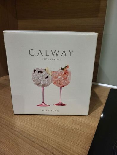 6 Galway Crystal, Pink Gin Glasses