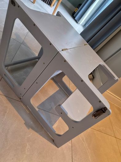 Convertible learning tower and table-stool set