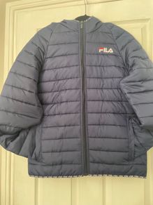 Fila Mens  Navy Hooded Puffer Jacket (Size S)