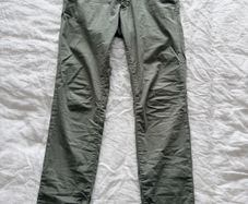 Massimo Dutti Men's Slim Fit Green Chino Trousers - Size EUR 42