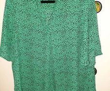 Gallery Green Polkadot Top , UK 18 , Excellent Condition