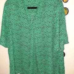 Gallery Green Polkadot Top , UK 18 , Excellent Condition
