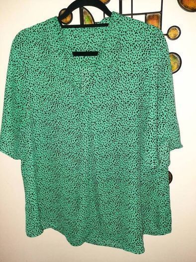 Gallery Green Polkadot Top , UK 18 , Excellent Condition