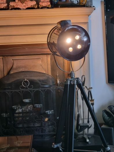 The Nautical is a large floor lamp with a tripod design