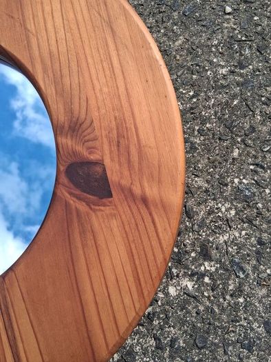 Mid Century Scandinavian Solid Hardwood Mirror