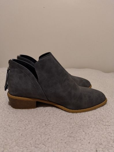 Grey Suede Ankle Boots