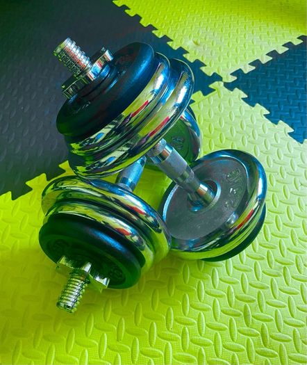Cast iron /Chrome dumbbells