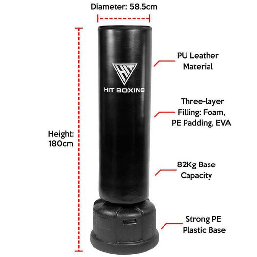 Hit Boxing - Free Standing Punch Bag 5.9ft (1.8m) | 82kg