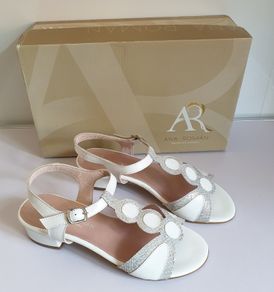 Ana Roman Ladies Pearly White Sandals Mother Of The Bride New With Box UK3 EU36 CAN POST