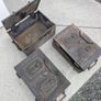 3x Antique Victorian Cast Iron Strong Boxes (c.1850) Heavy Duty and Rare Image 4