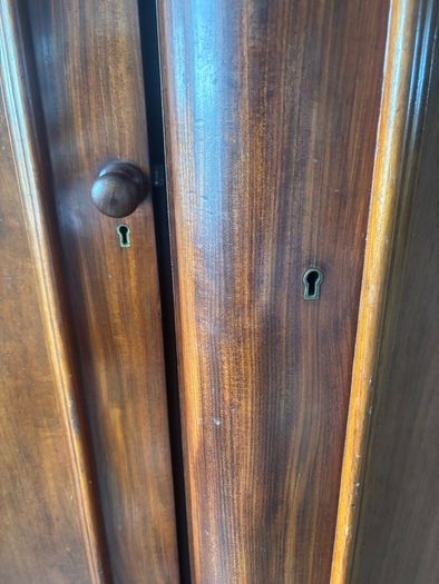 Stunning Antique Victorian Mahogany Triple Wardrobe