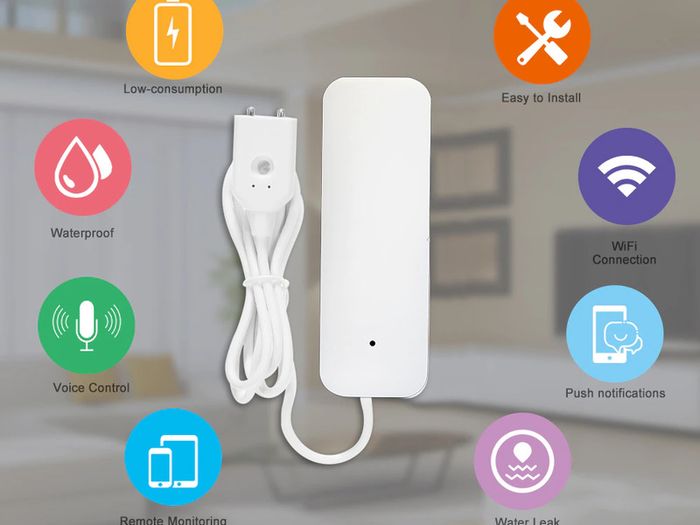 Home Alarm Water Leakage Alarm Independent WIFI Water Leak Sensor Detector Flood Alert Overflow Security Alarm System