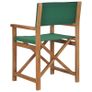 Directors Chair Solid Teak Wood Green Image 6